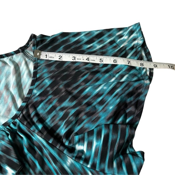 Worthington Woman Bundle of 2 Stretch Layered Ruffle Blouse Tops Animal Print 1X - Picture 15 of 15